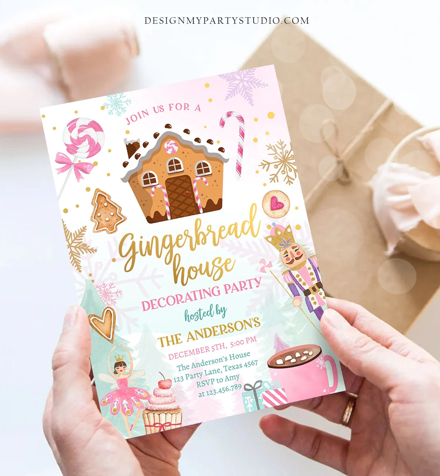Editable Gingerbread House Decorating 71524