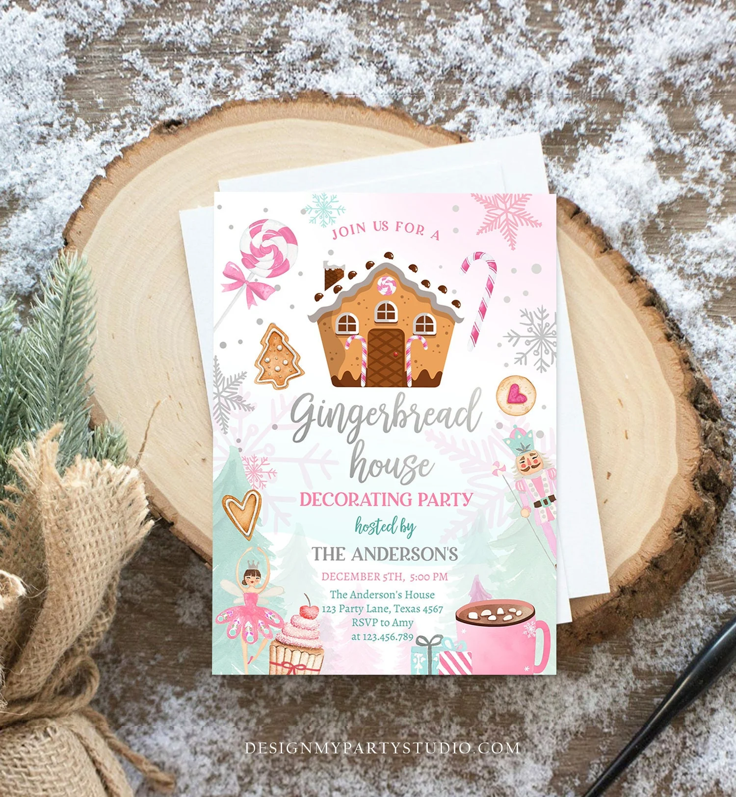 Editable Gingerbread House Decorating 93196