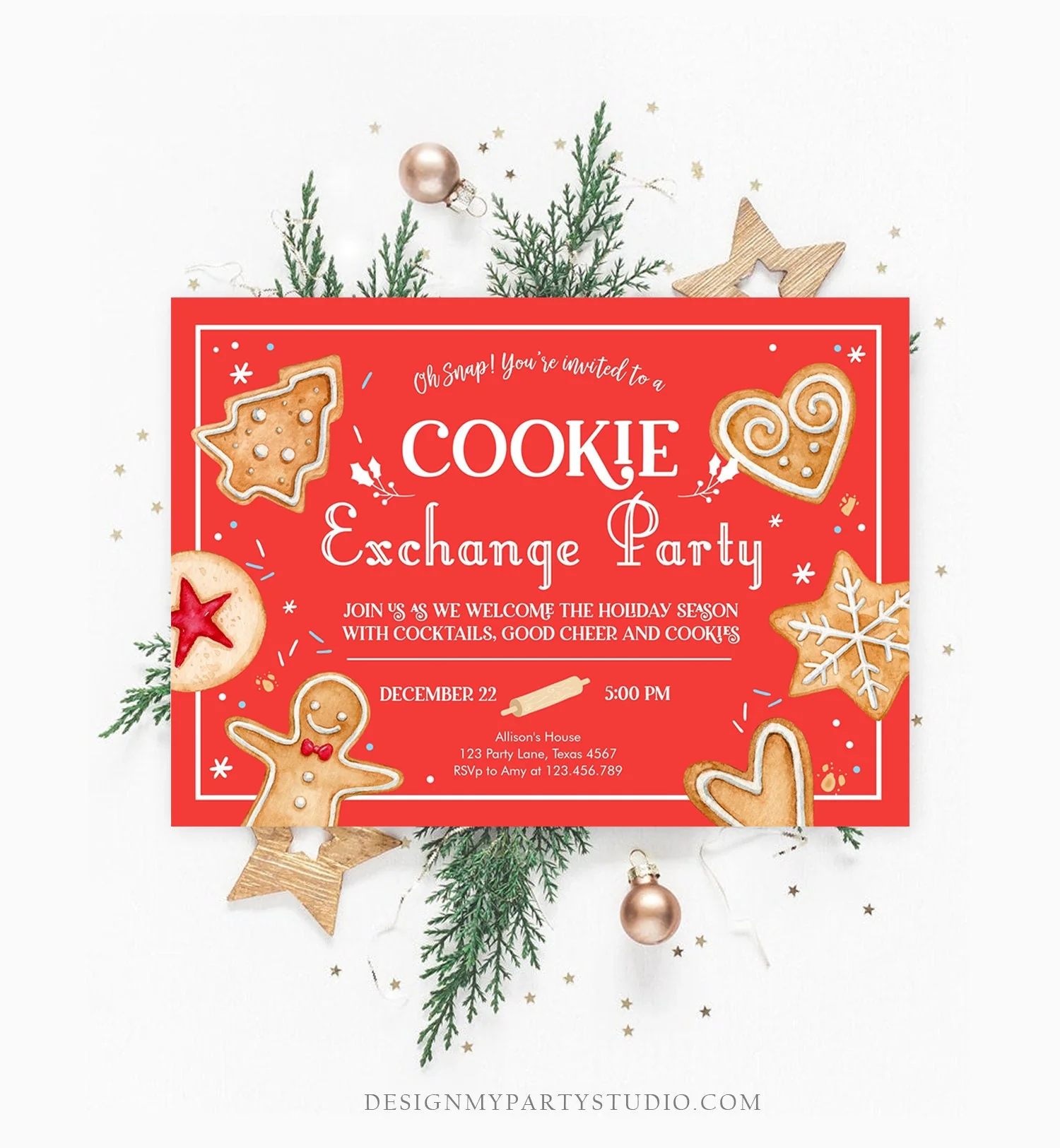 christmas cookie exchange invitation template christmas cookie exchange invitation template