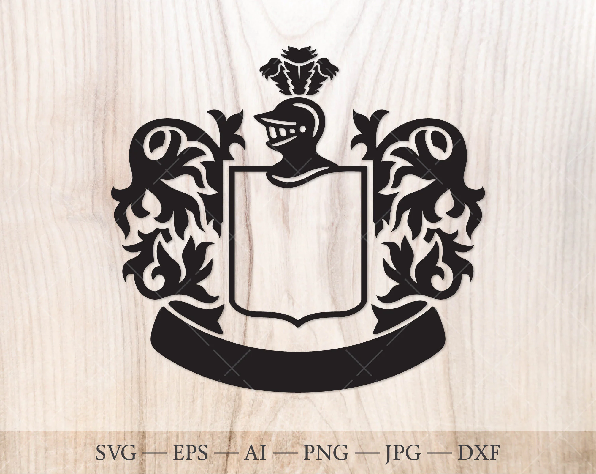 Family Crest Template Shield With Knight Family Crest Template Shield With Knight