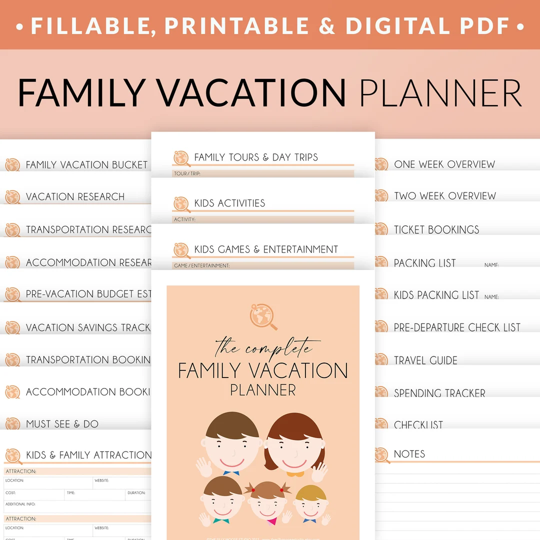 Family Vacation Itinerary Template