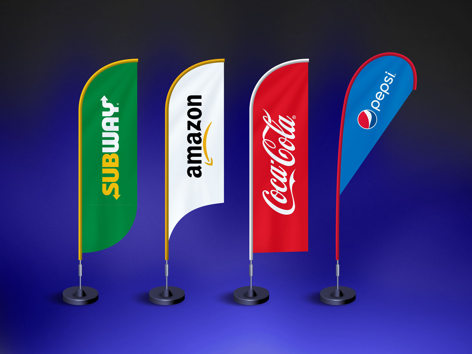 Feather Flag Banner Mockup