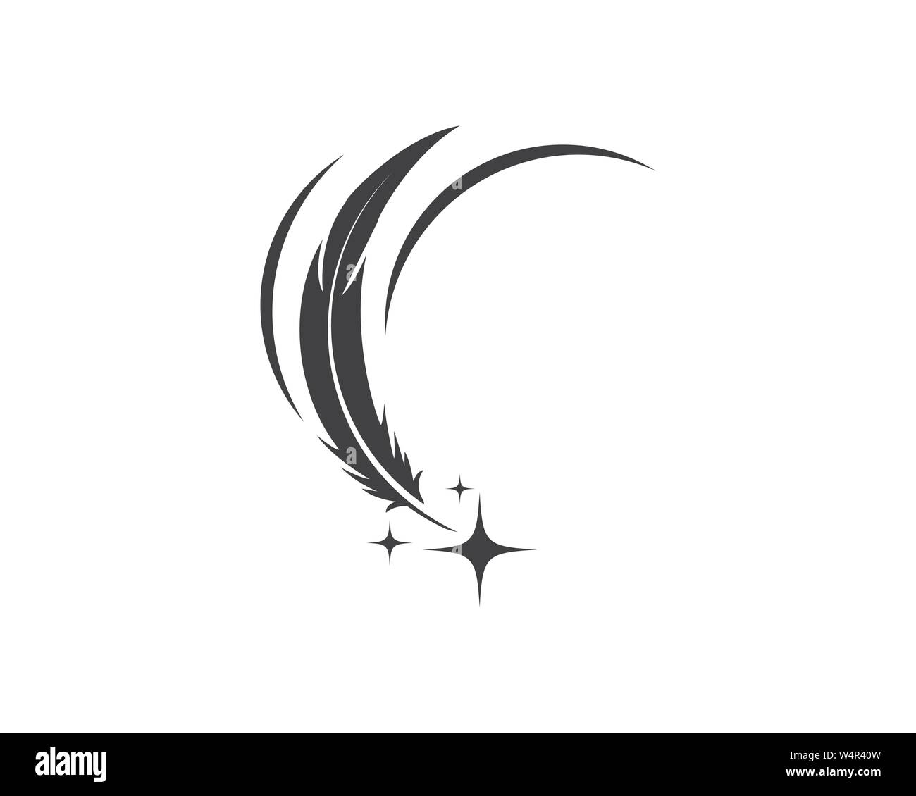 Feather Pen Icon Template Vector Illustration Image261122201