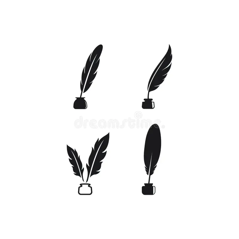 Feather Pen Logo Vector Template Feather Pen Logo Vector Template