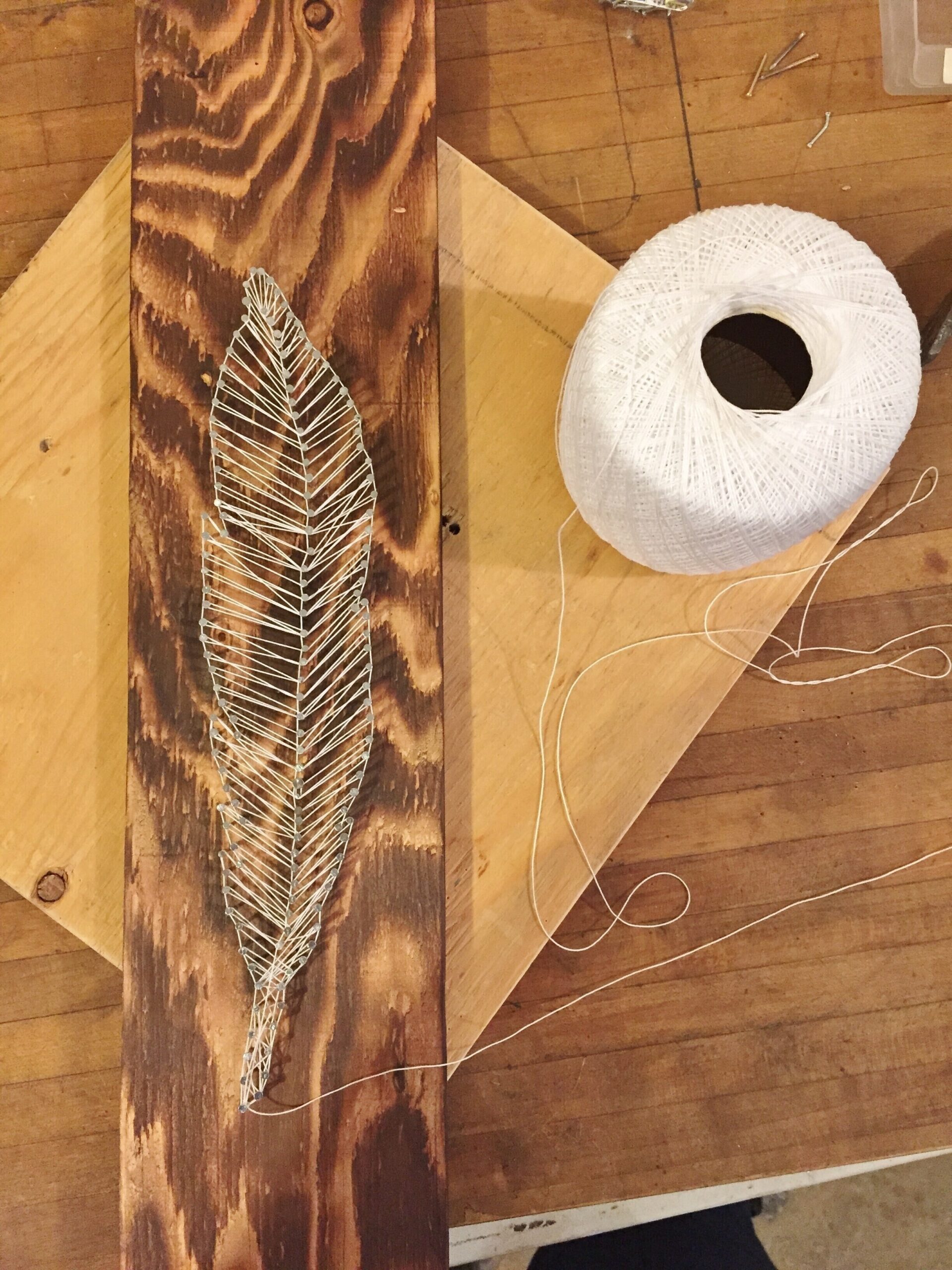 Feather String Art Feather String Art