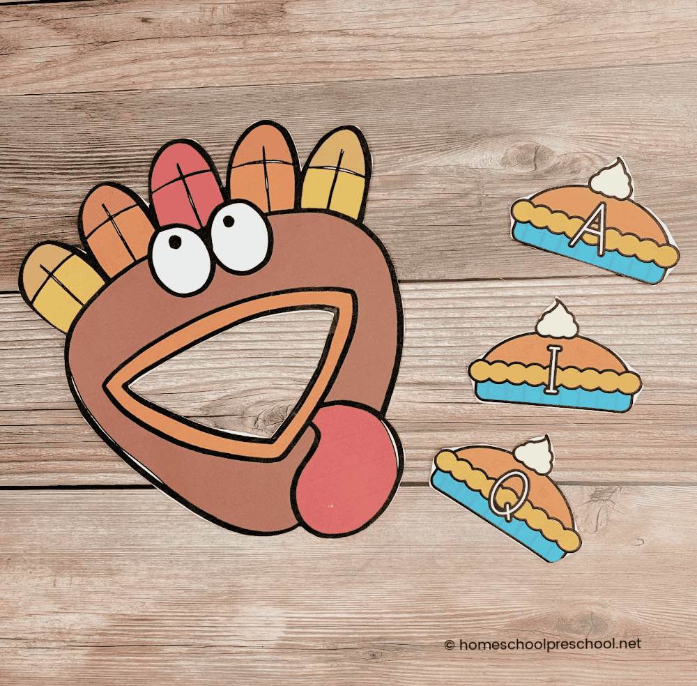 Feed The Turkey Alphabet Game