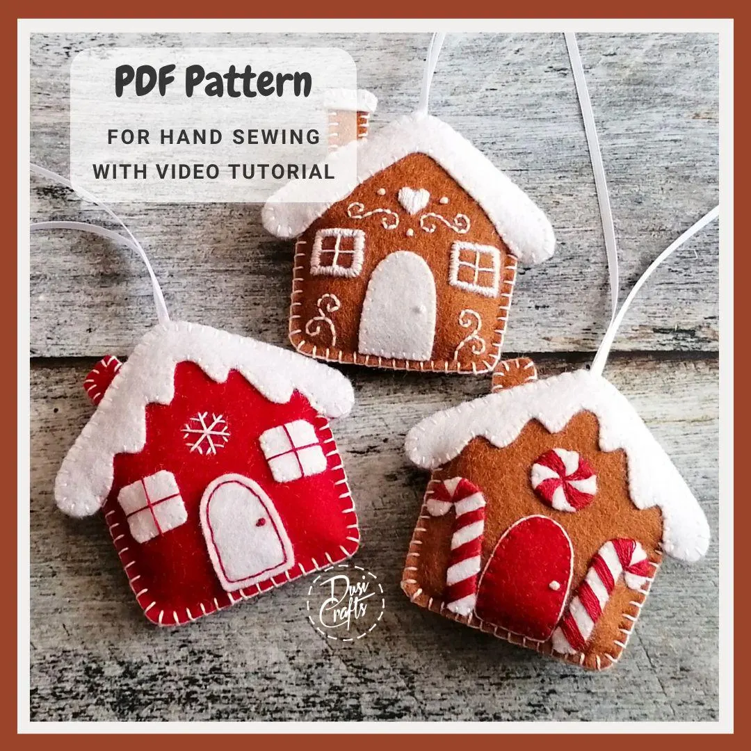 Felt Gingerbread House Pattern Christmas