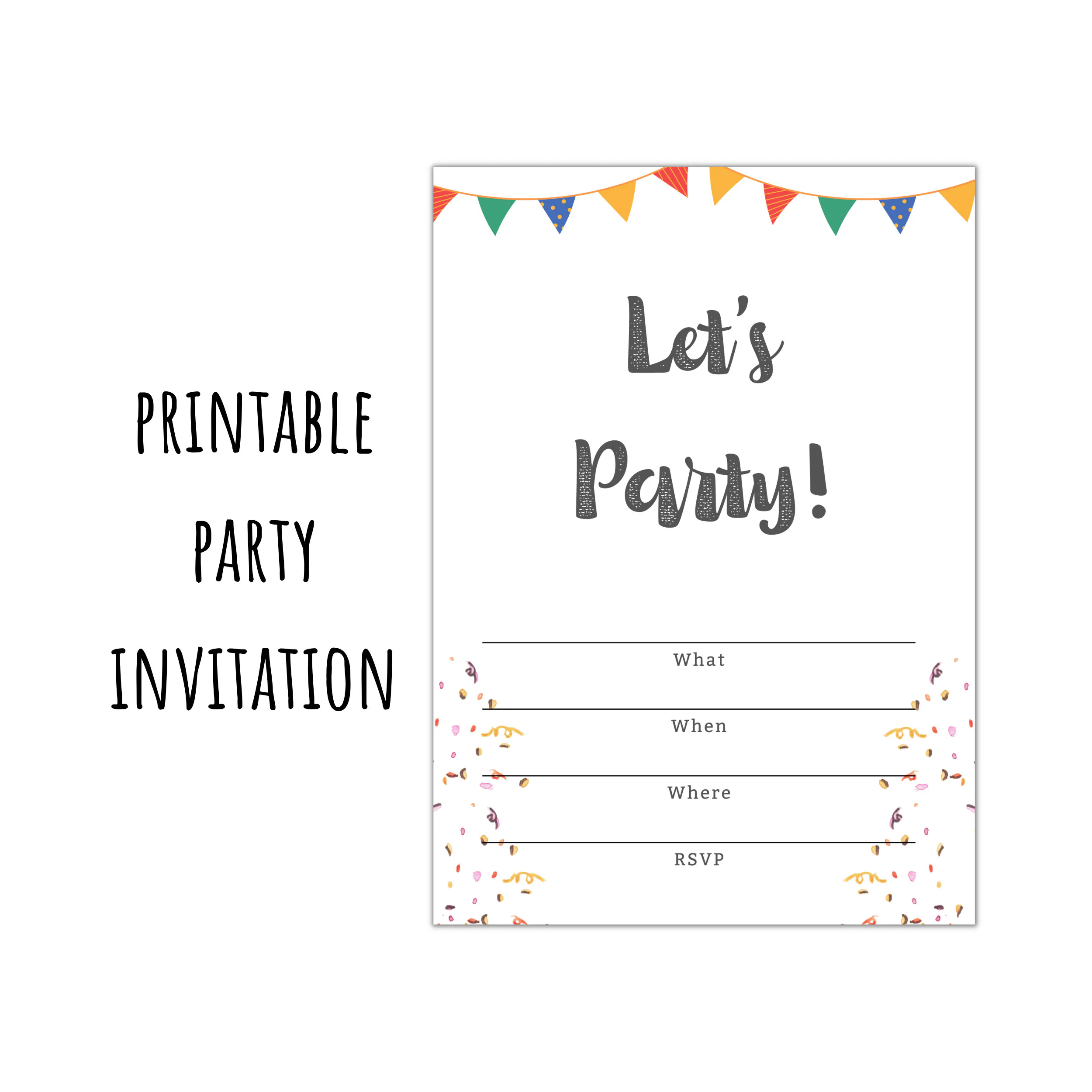 blank free printable birthday invitation templates