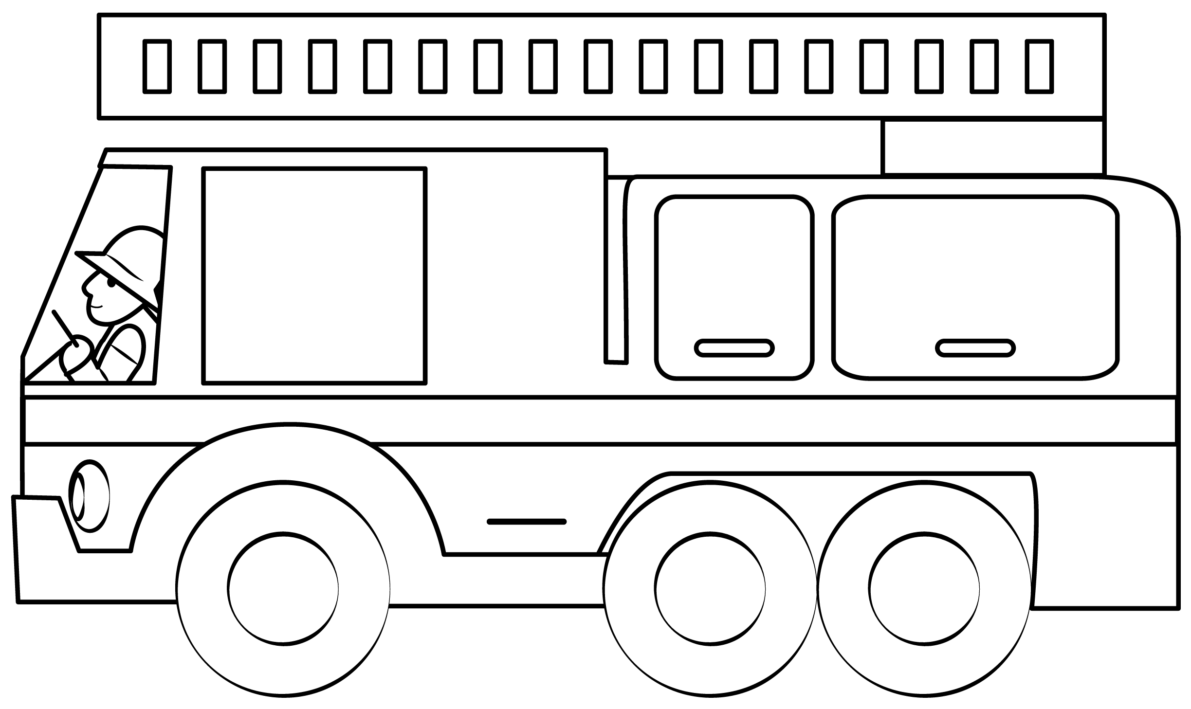 Fire Truck Printable Template