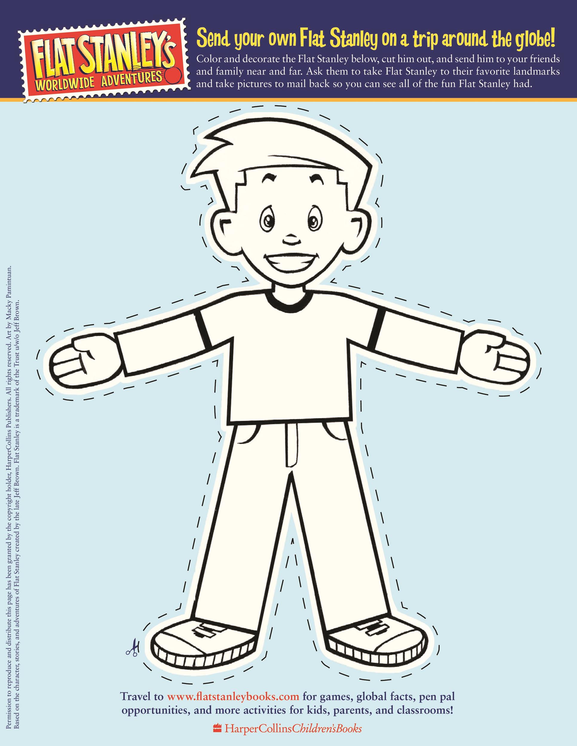 Flat Stanley Template