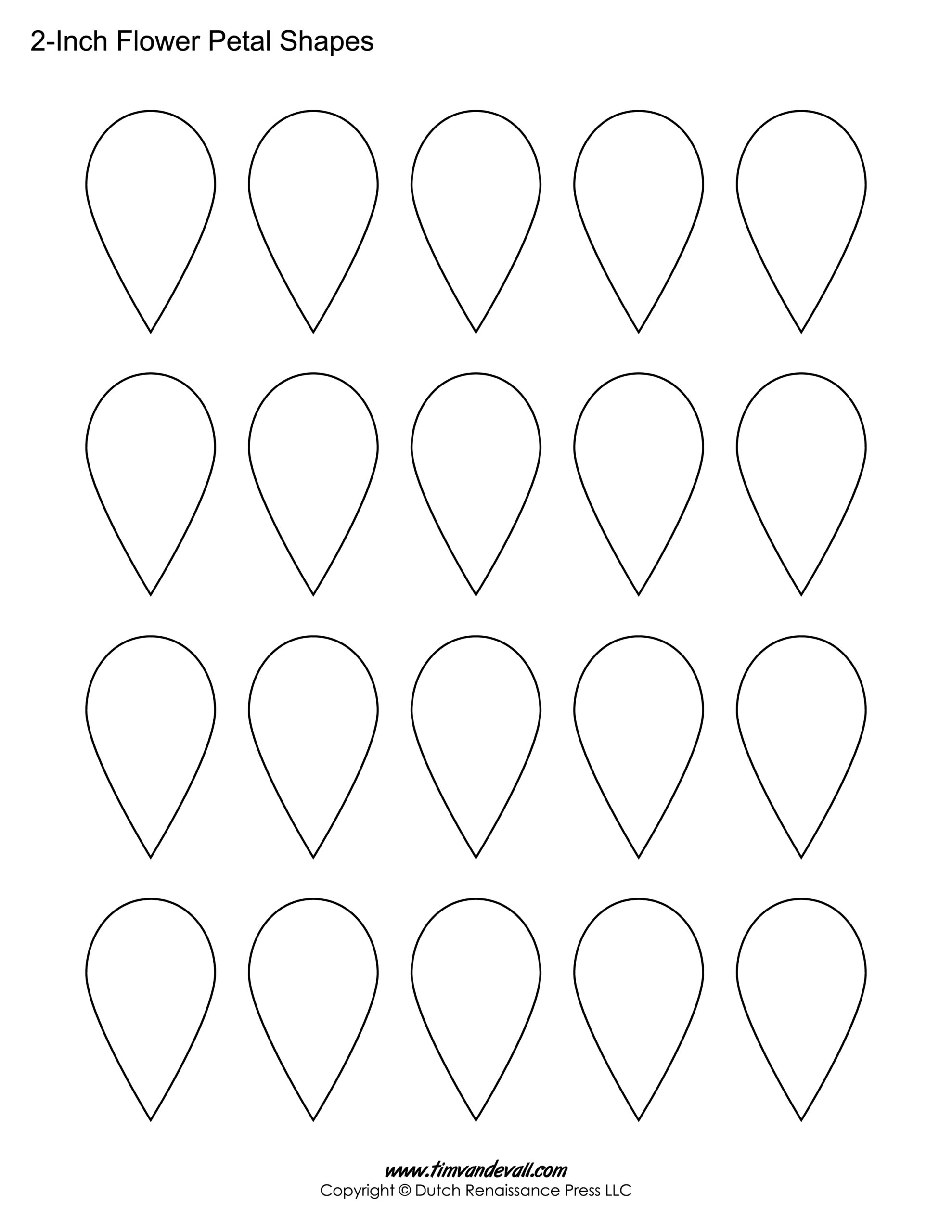 Flower Petal Templates