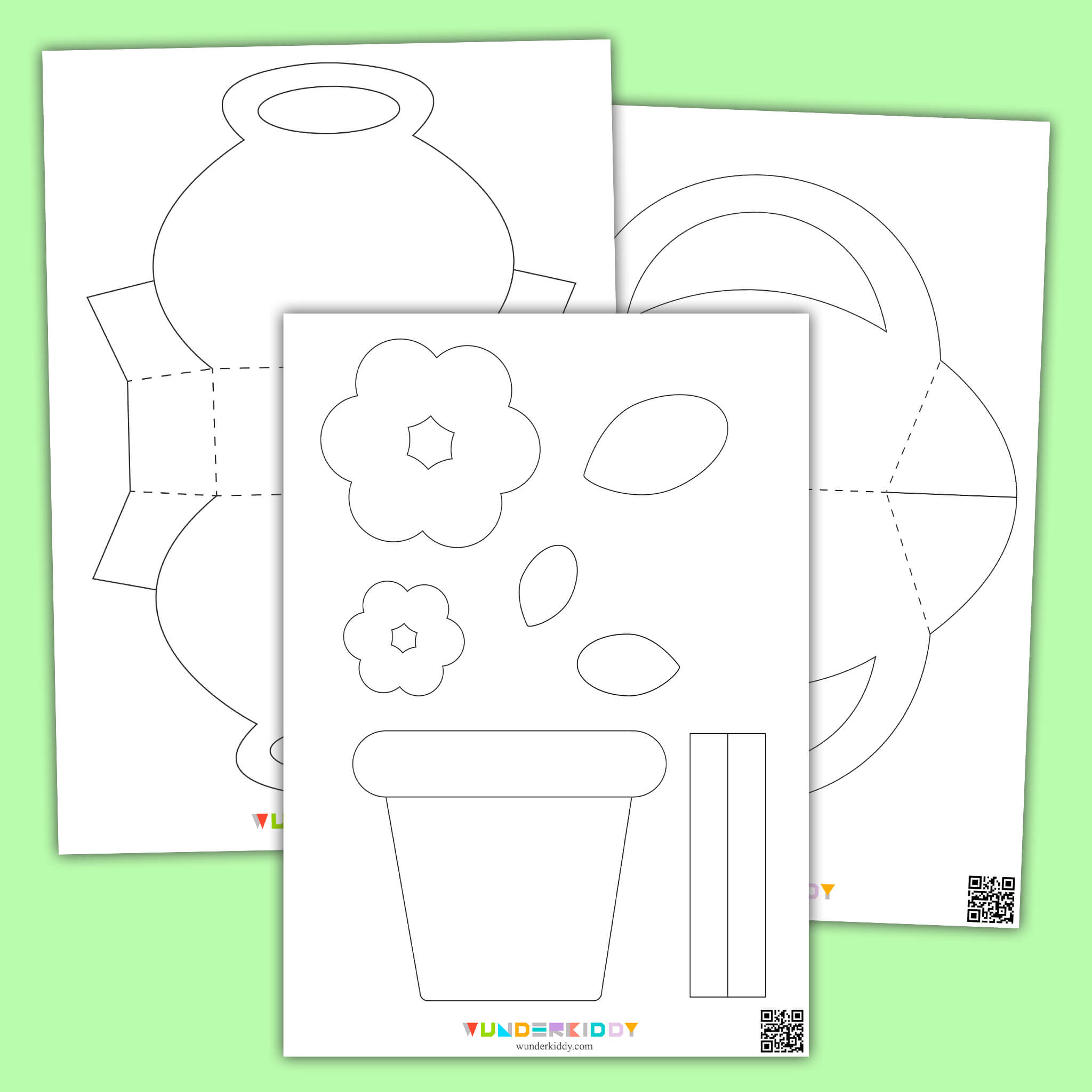 free printable flower pot template