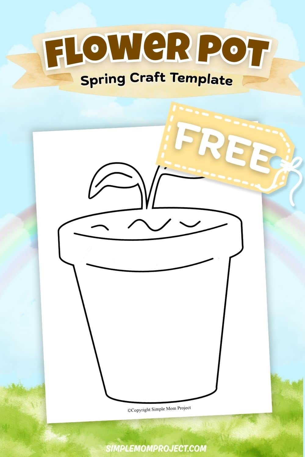 printable flower pot template printable flower pot template