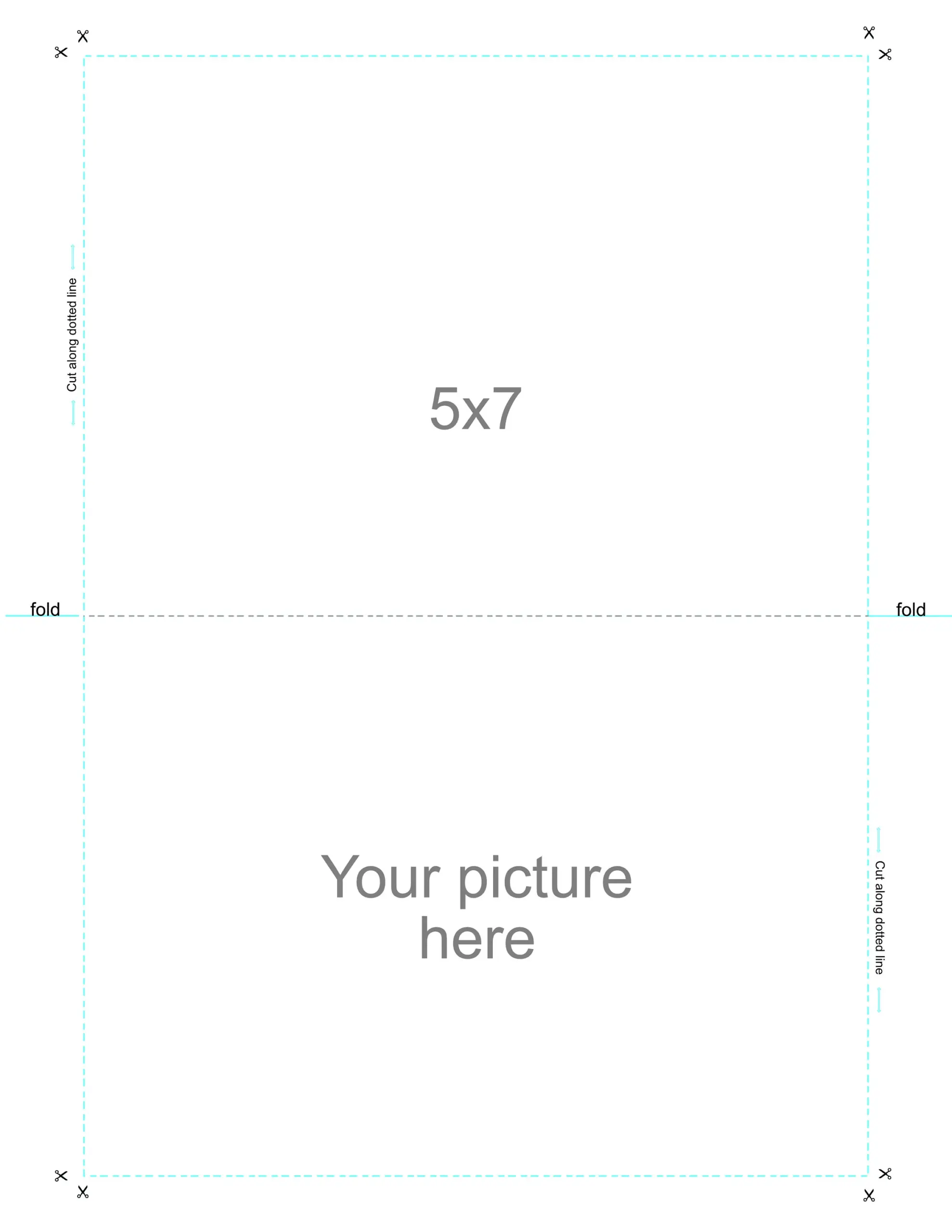 Folded Card Template For 85x11 Paper 4x6 Folded Card Template For 85x11 Paper 4x6