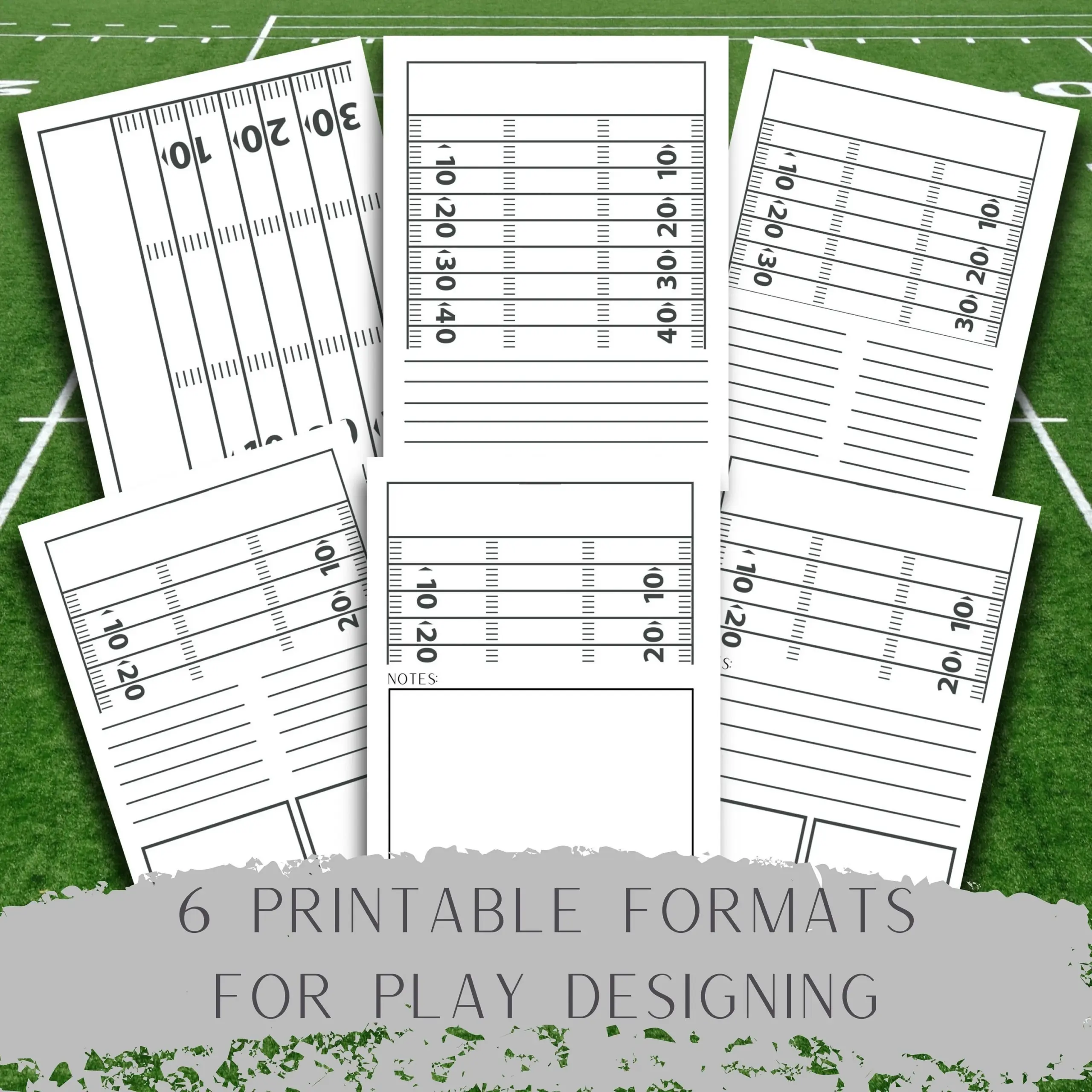 printable blank football play sheet template