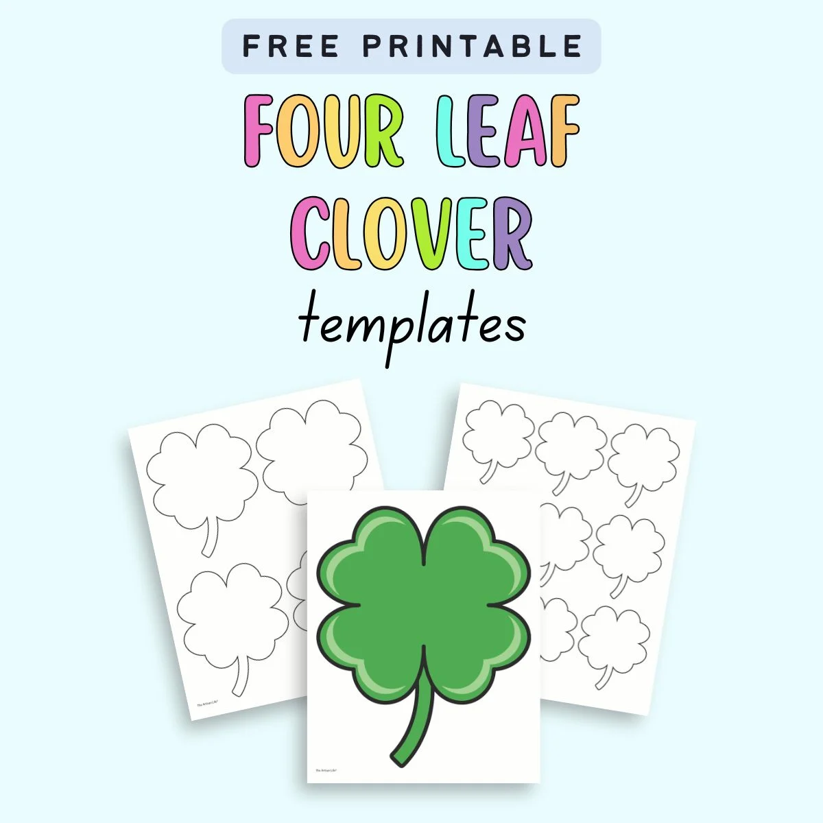 four leaf clover template printable four leaf clover template printable
