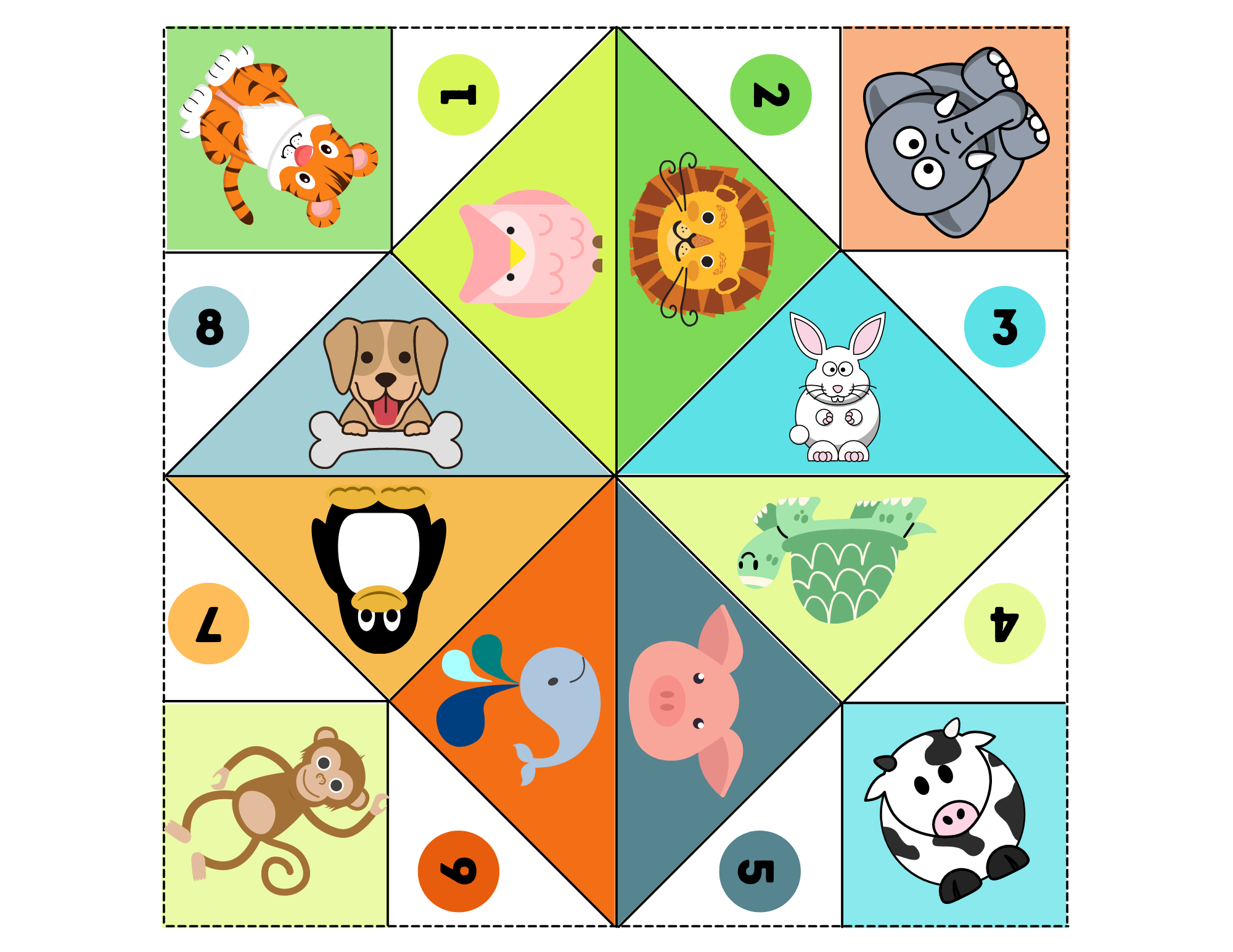free printable cootie catcher template