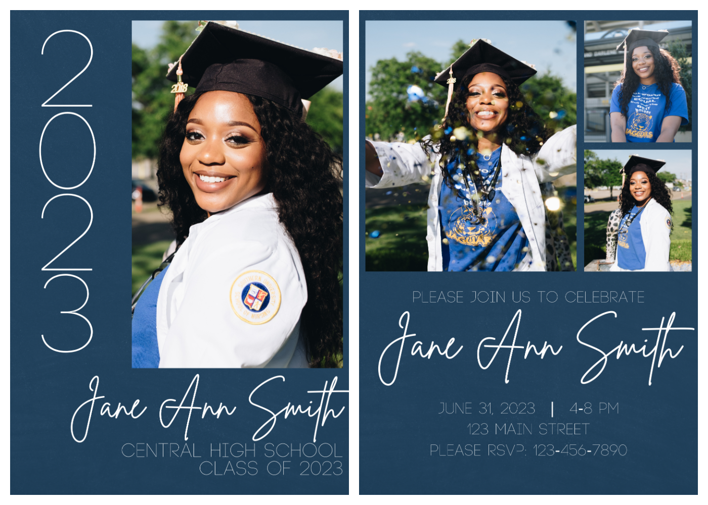 Free Canva Graduation Invitation Template