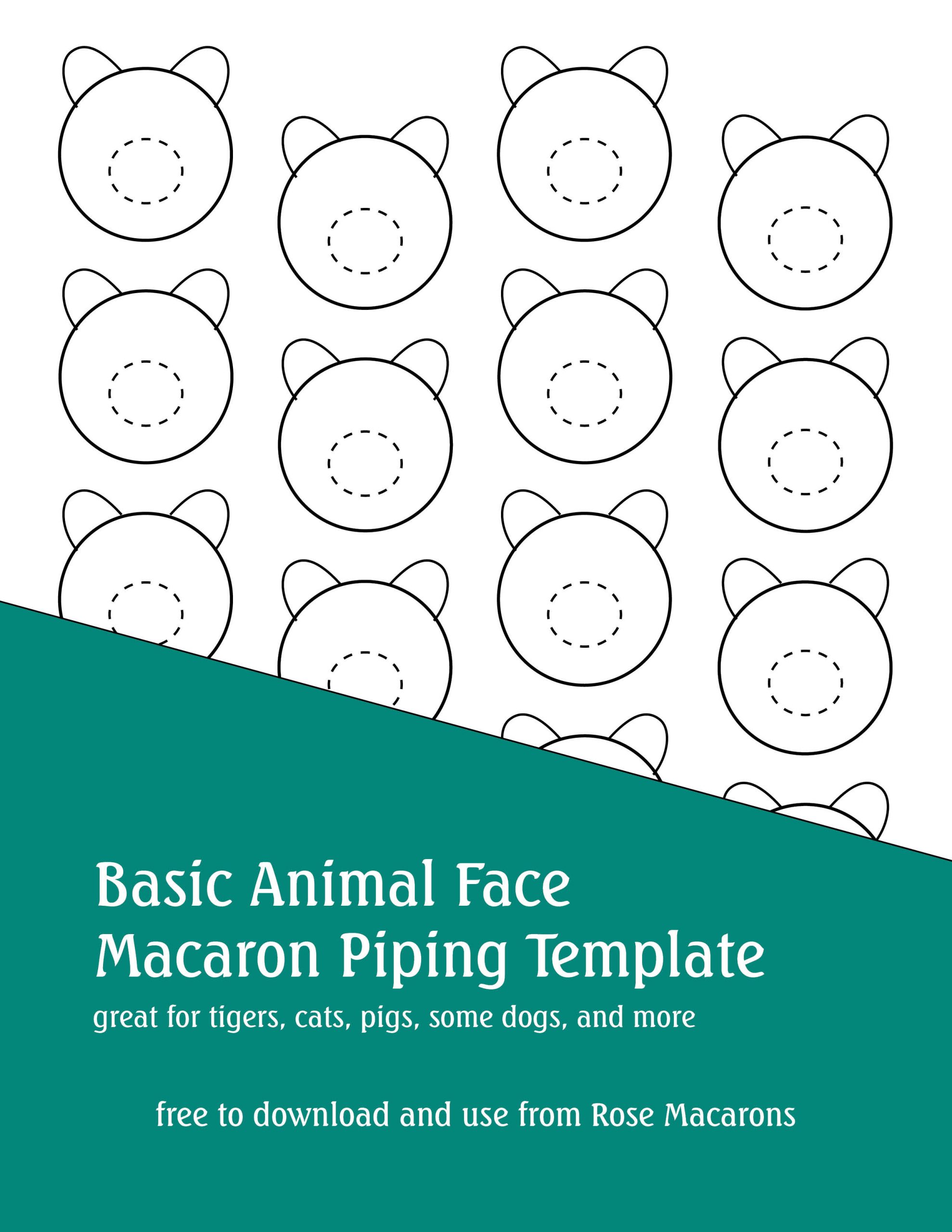 Free Character Macaron Template Tiger Free Character Macaron Template Tiger