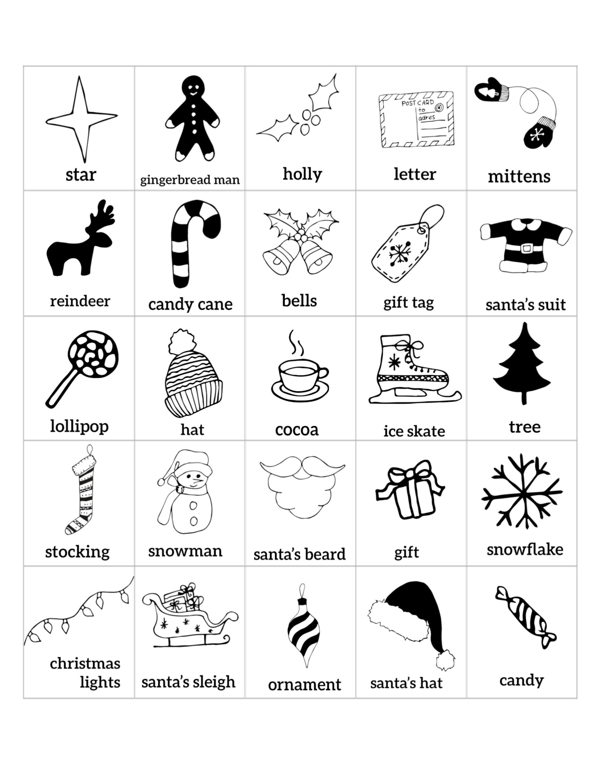 christmas bingo template free christmas bingo template free