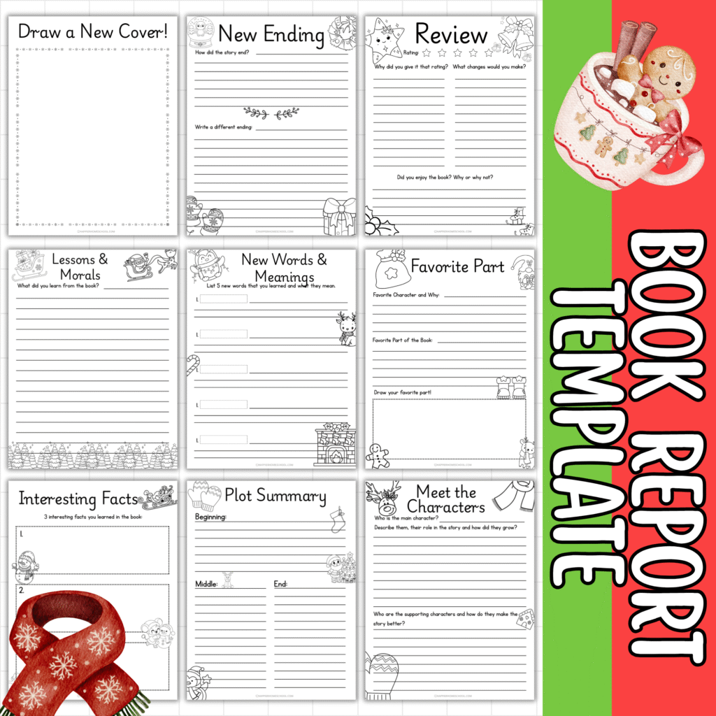 Free Christmas Book Report Template For Kids