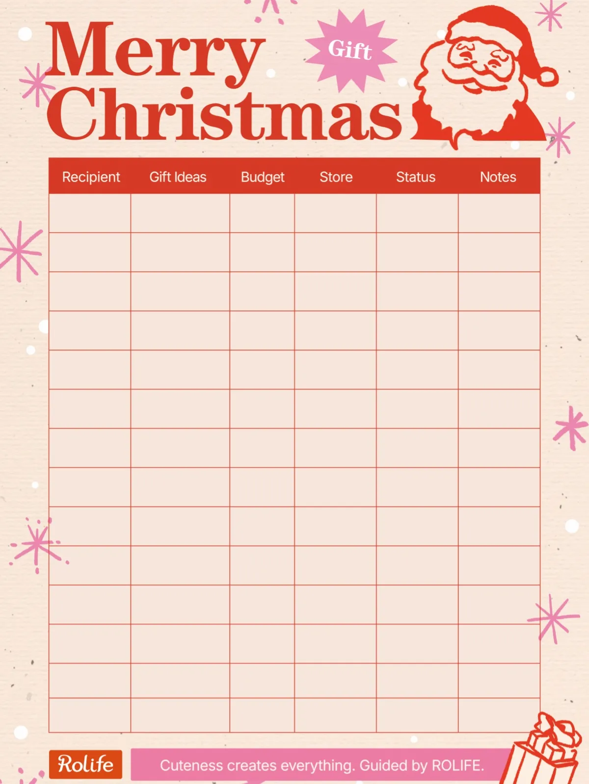 christmas gift guide template