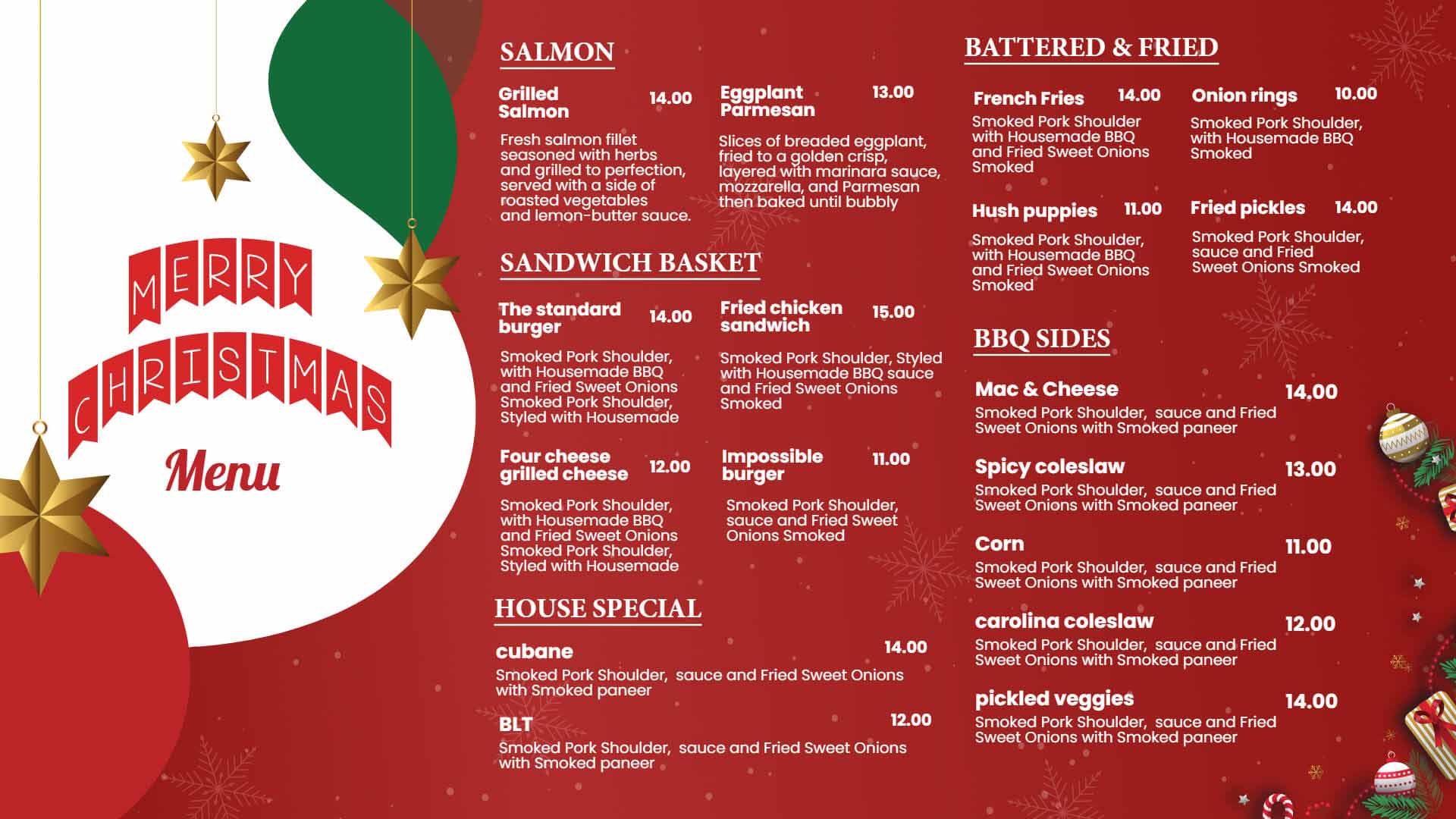 christmas menu templates free christmas menu templates free