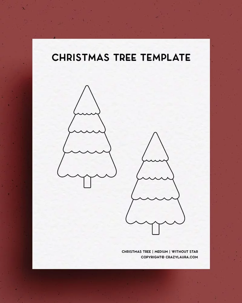 tree templates rounded simples christmas tree