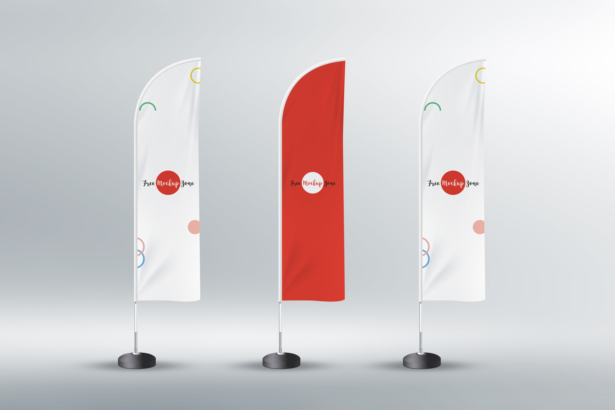 Free Feather Flag Mockup Psd Template