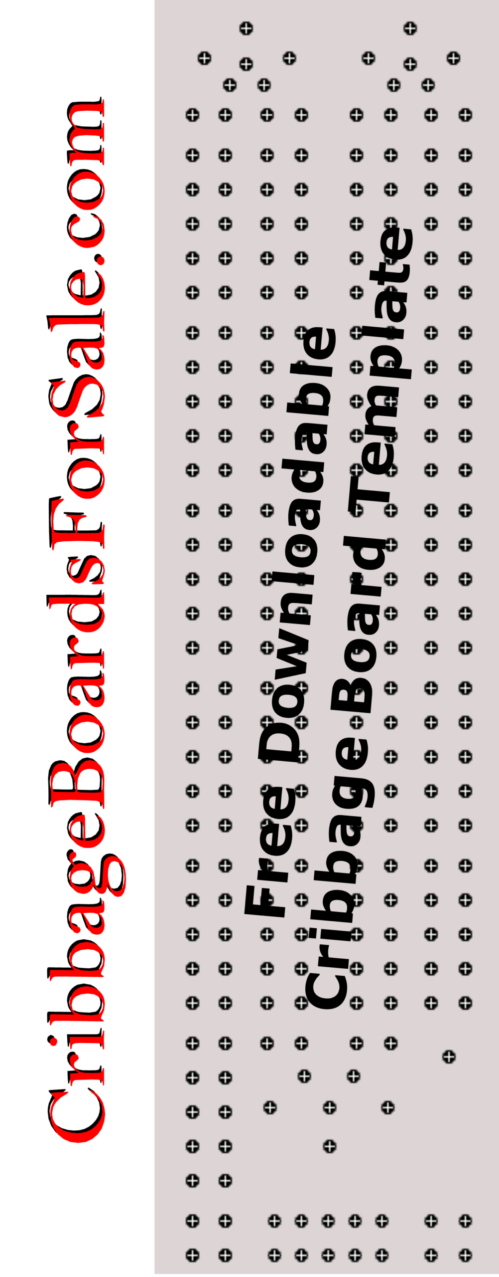 Free Full Size Printable Cribbage Board Template