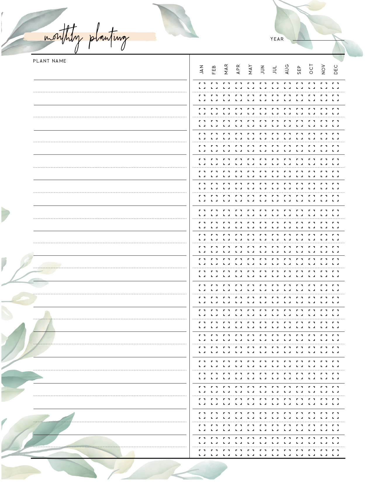 Free Garden Planner Printable Free Garden Planner Printable