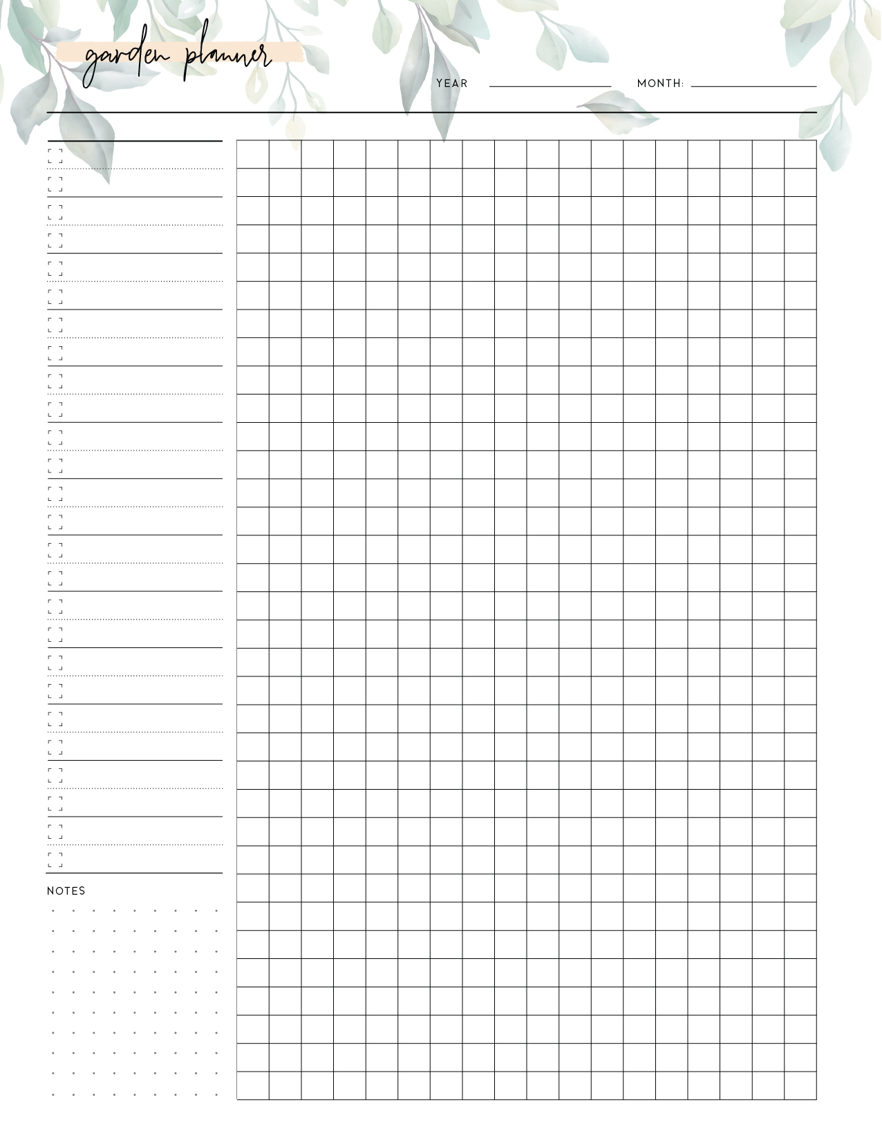 Free Garden Planner Template Free Garden Planner Template