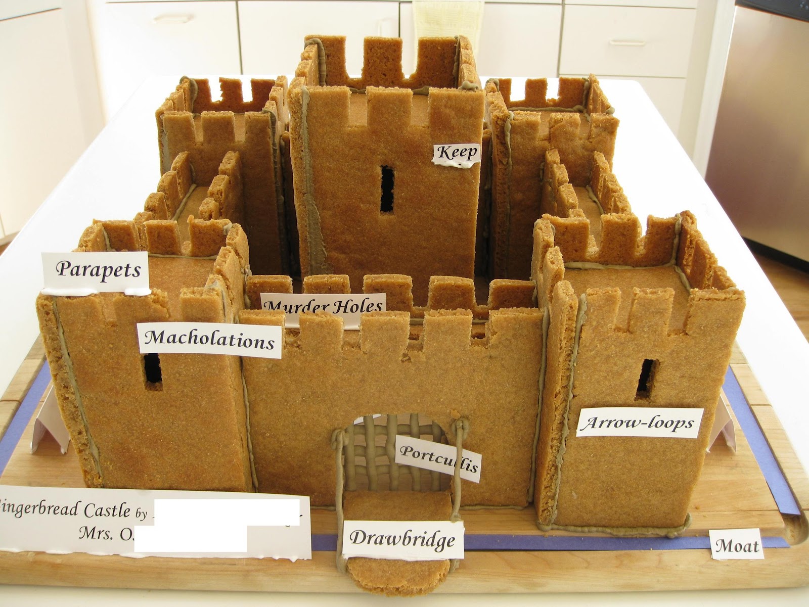 Free Gingerbread Castle Template