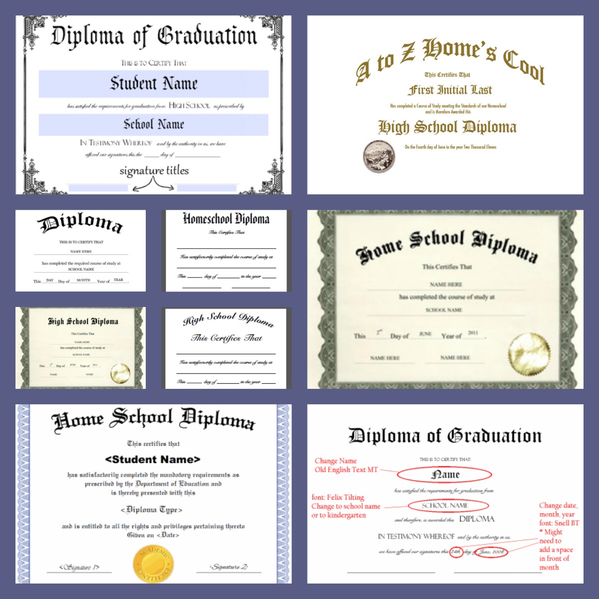 Free Homeschool Diploma Forms Online
