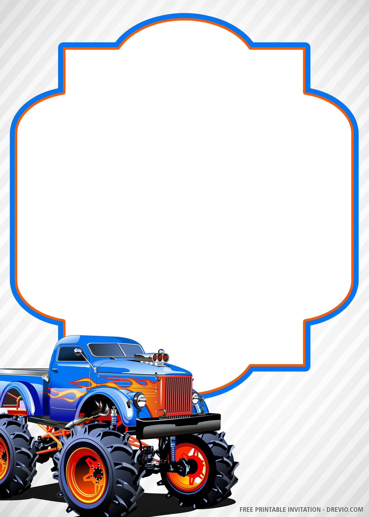 free printable monster truck invitation templates free
