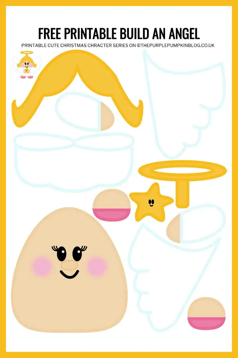 Free Printable Build A Paper Angel Template Christmas Papercraft Free Printable Build A Paper Angel Template Christmas Papercraft