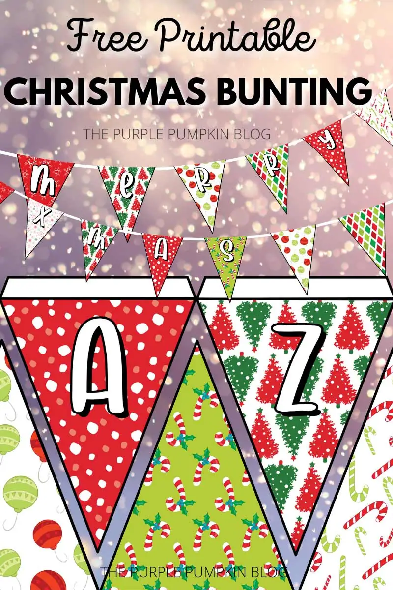 Free Printable Christmas Bunting Flags Pennants Holiday Bunting