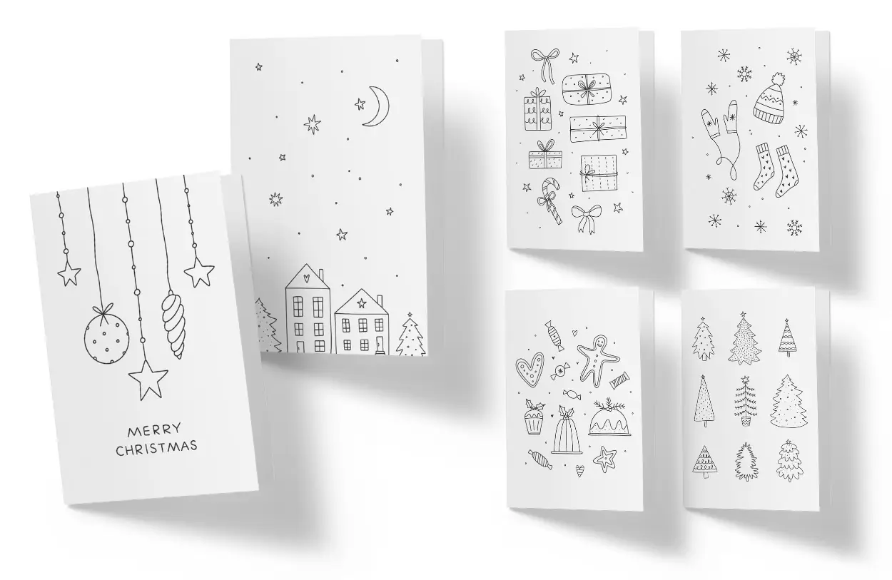 christmas card template to print at home