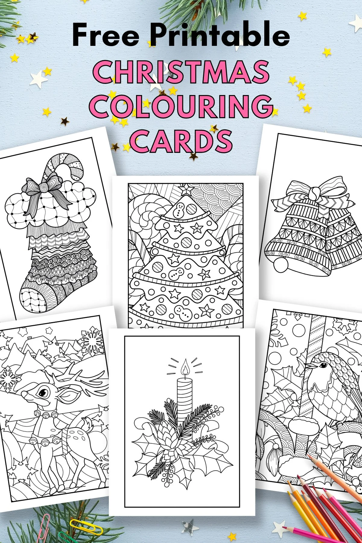 Free Printable Christmas Cards To Colour Free Printable Christmas Cards To Colour