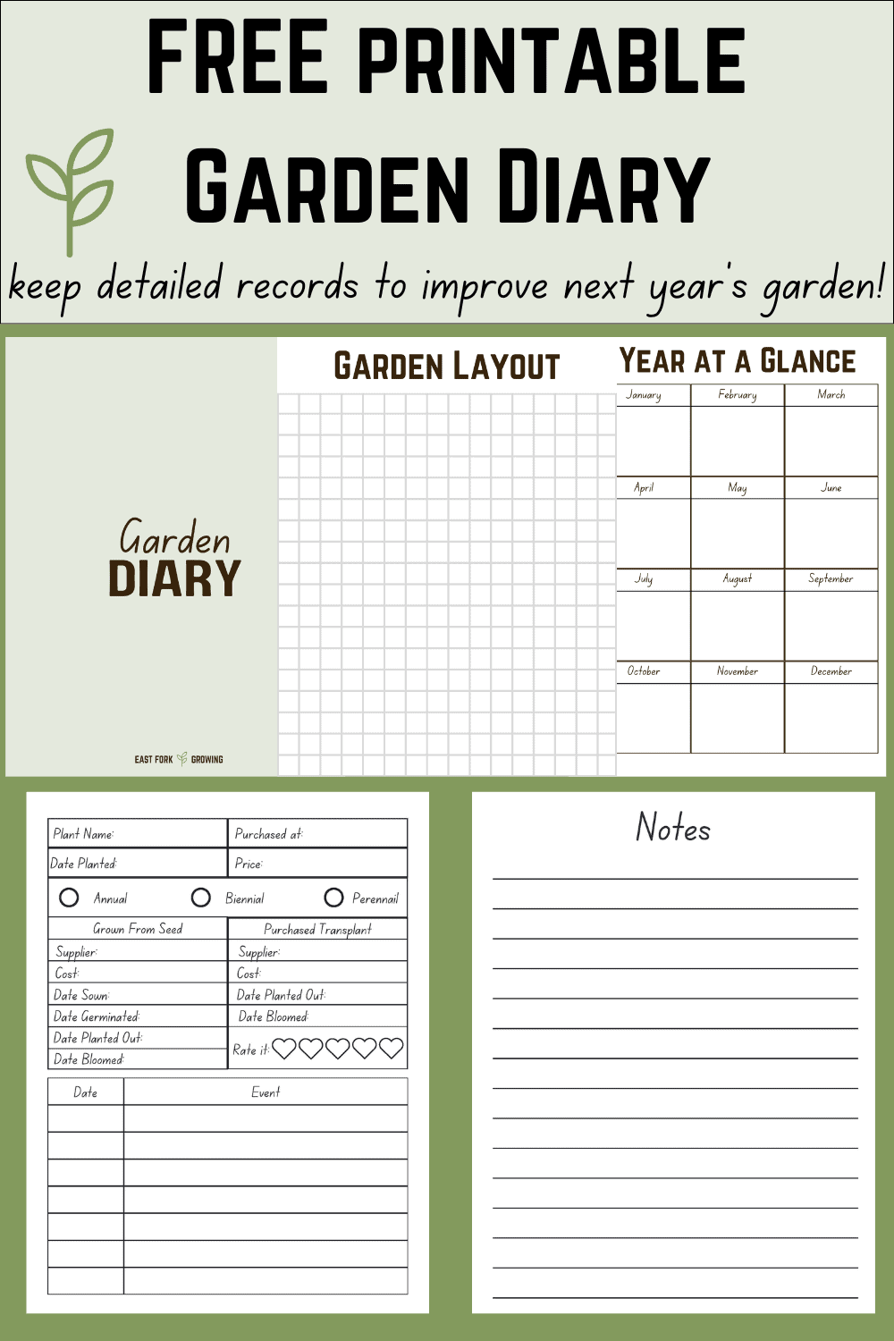 Free Printable Garden Diary
