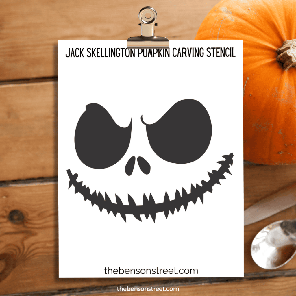Free Printable Jack Skellington Pumpkin Stencil