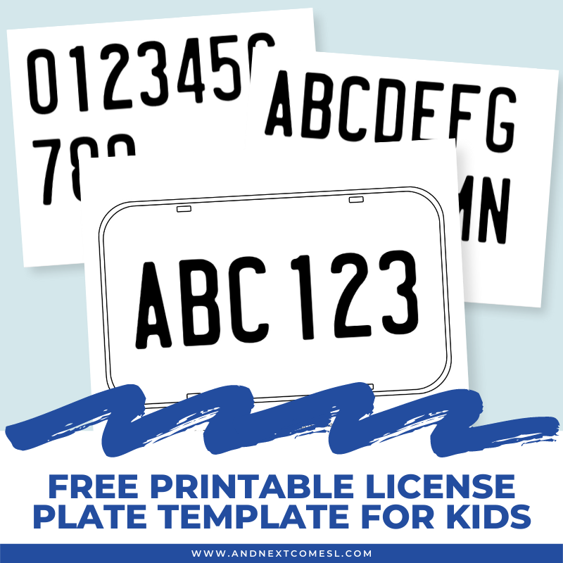 Free Printable License Plate Template