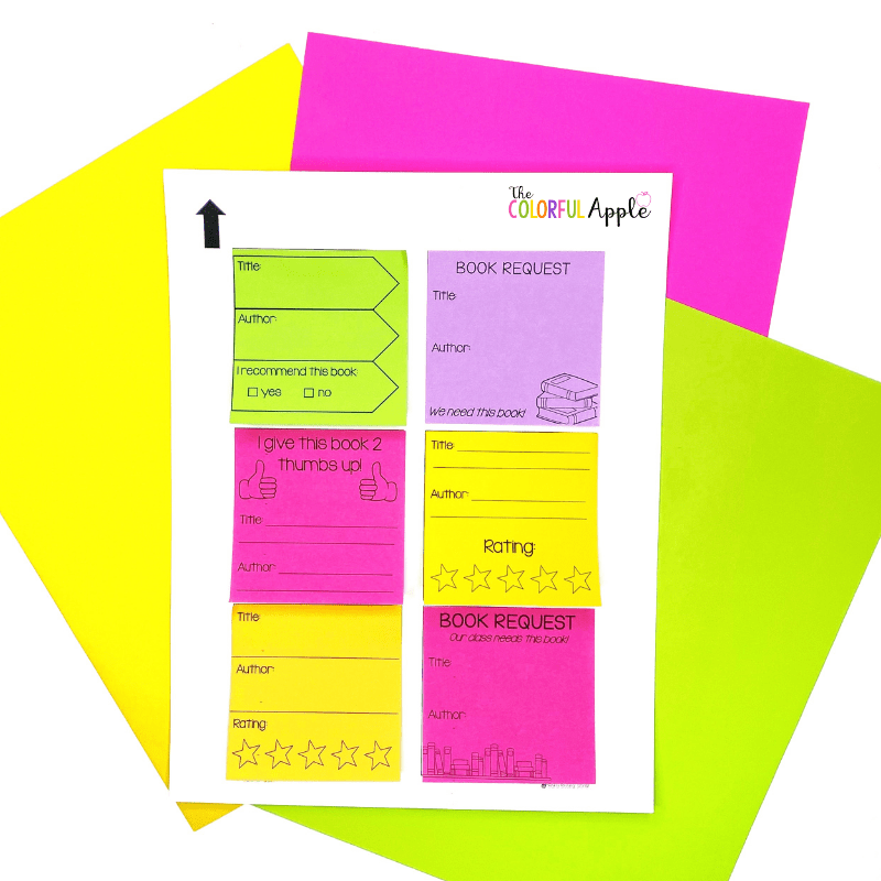 printable sticky note template