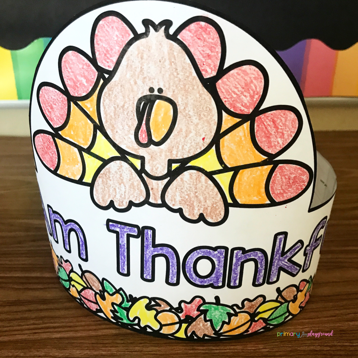 Free Printable Thankful Turkey Hat