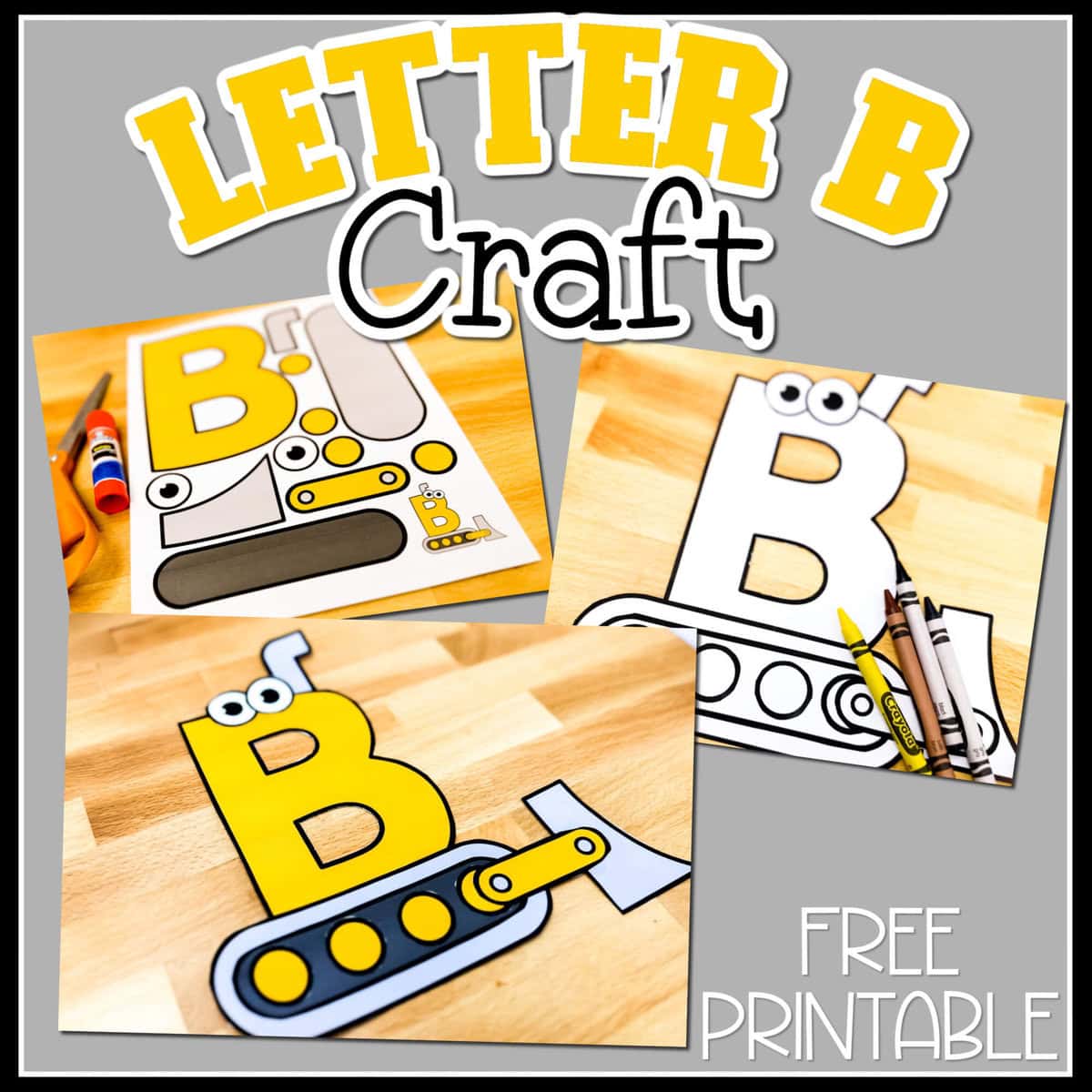 Free Printable Uppercase Letter B Craft Template