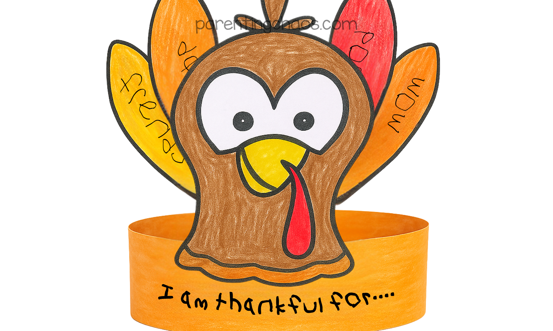 Free Thankful Turkey Hat Printable Kids Free Thankful Turkey Hat Printable Kids