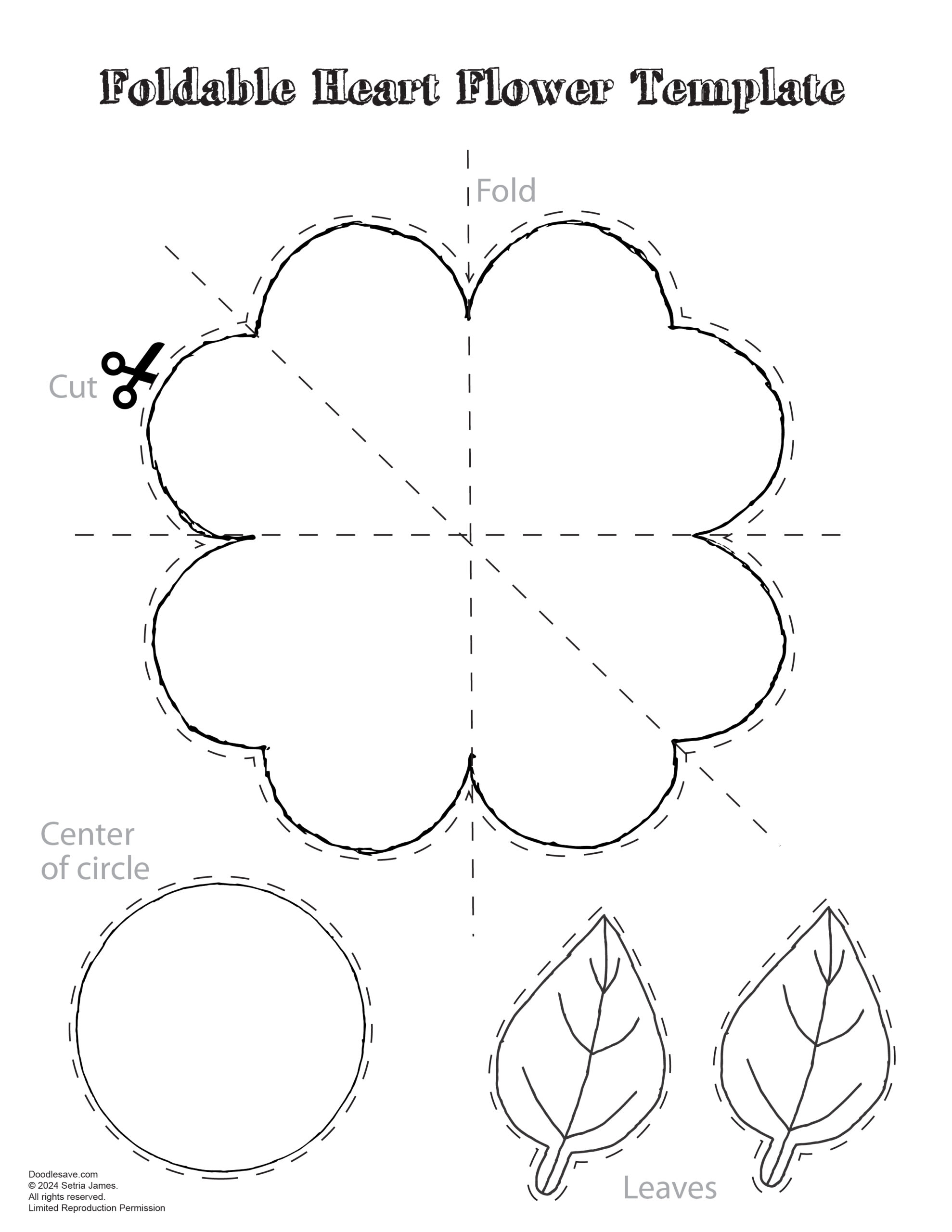 Friendship Flower Craft Template