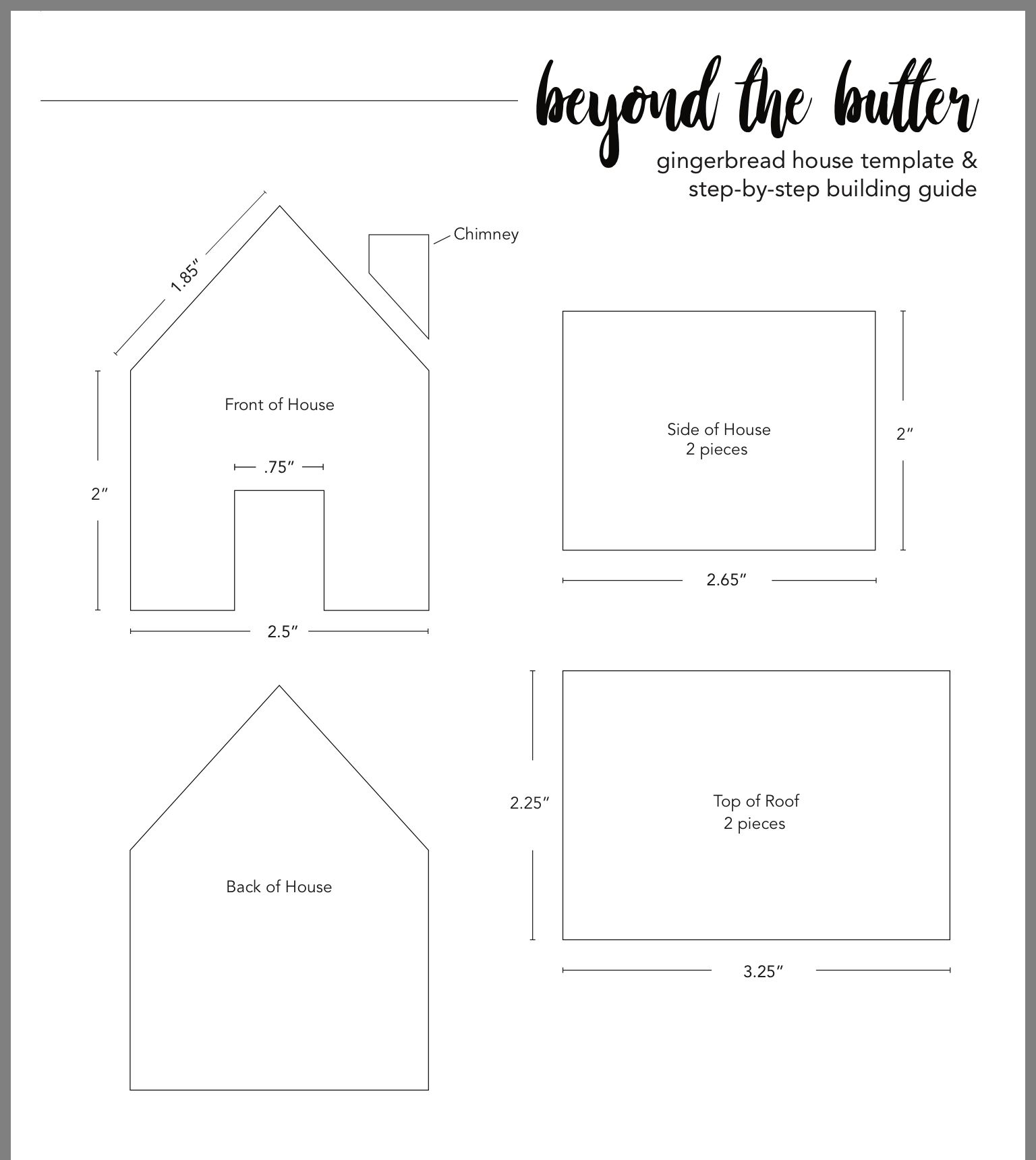 Gingerbread Dog House Template