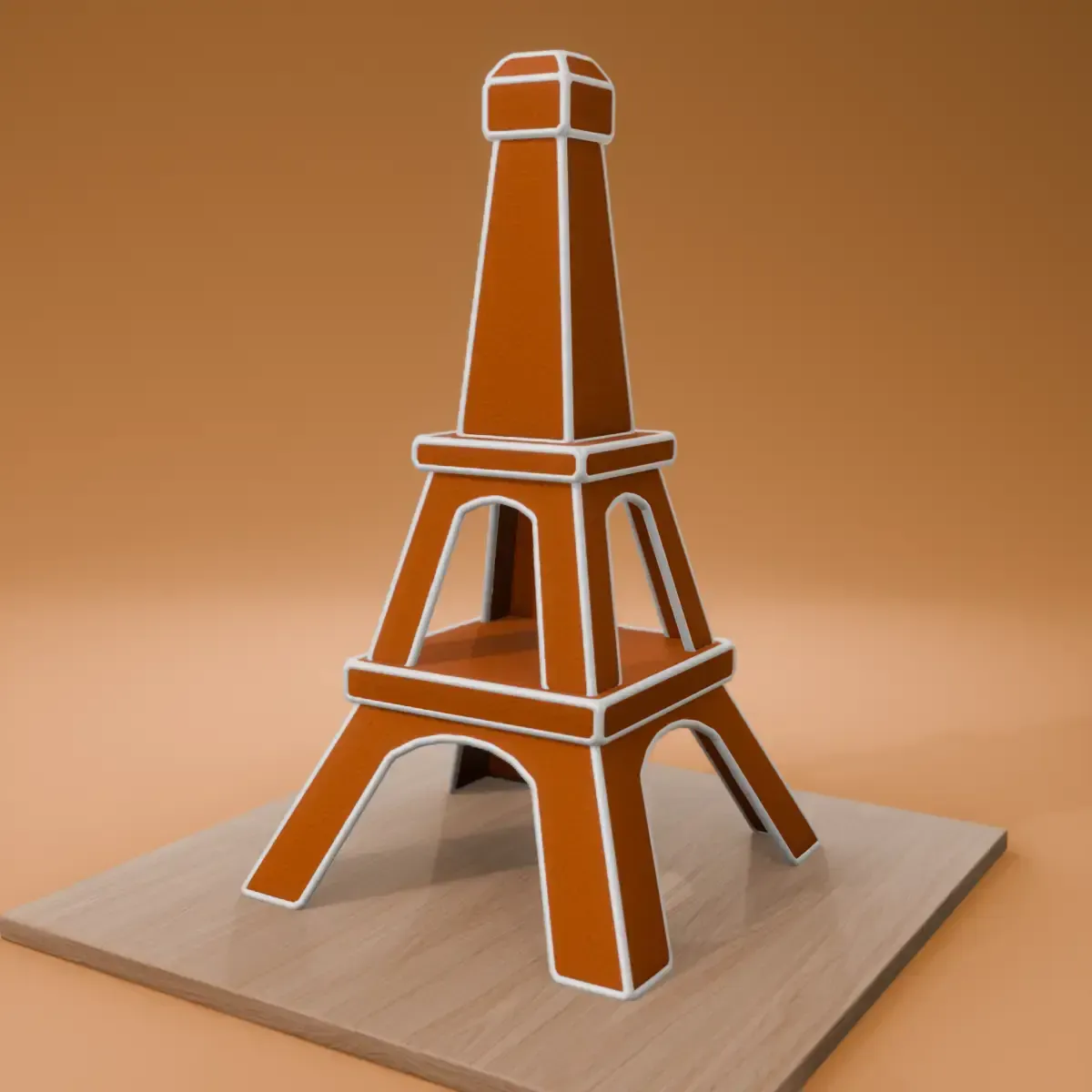 Gingerbread Eiffel Tower Template