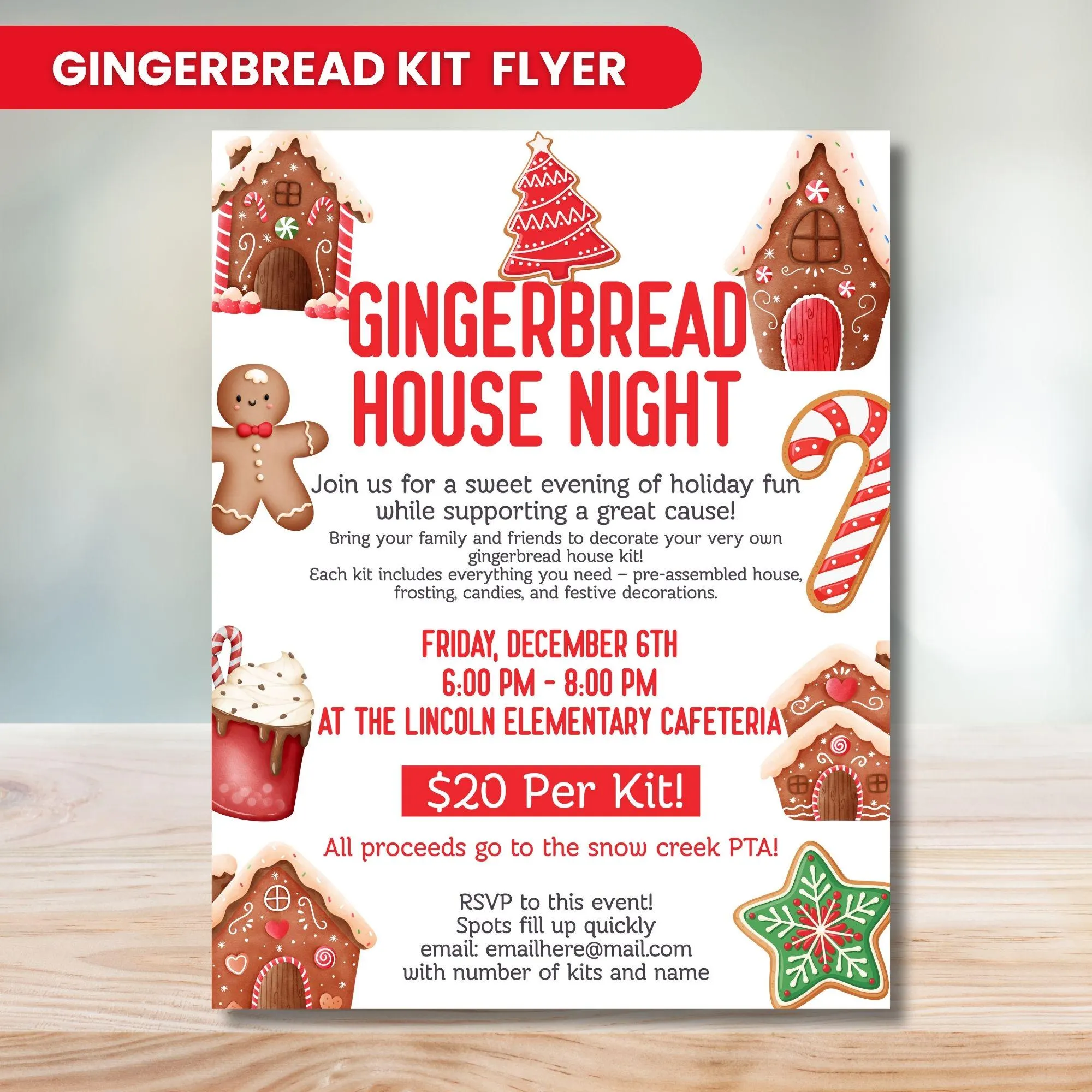 Gingerbread House Fundraiser Flyer Gingerbread House Fundraiser Flyer